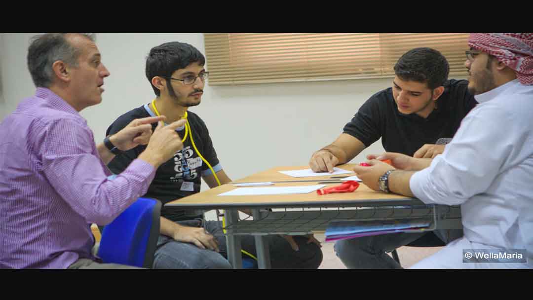 Abu-Dhabi-students-discussing-workshop-ideas